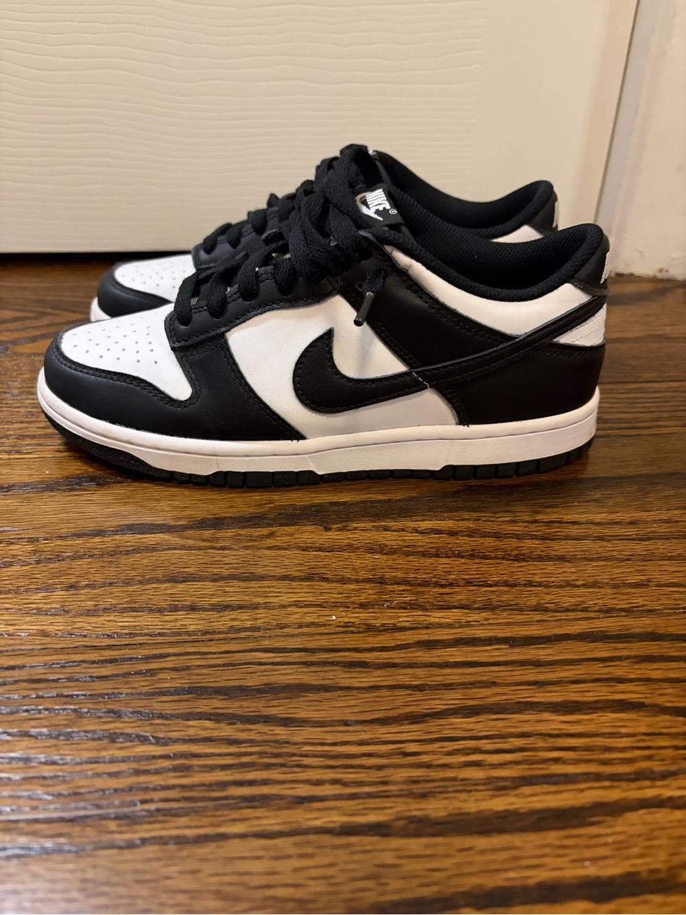 Nike Dunk Low Panda Black White Sneakers 5.5Y / Women’s 7 - Picture 2 of 12